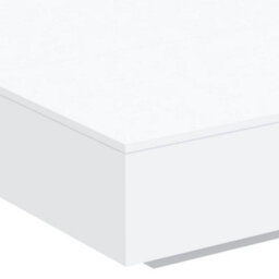 Berkfield Coffee Table With Led Lights White 100X100X31 Cm - thumbnail 9