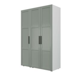 Atomia Modern Matt Reed Green 2 Drawer Tall Triple Wardrobe (H)2247mm (W)1000mm (D)580mm - thumbnail 2