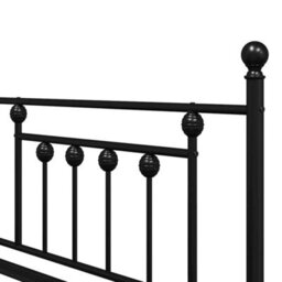Walplus Daybed Frame With Headboard Black 90 X 200 Cm Steel - thumbnail 8