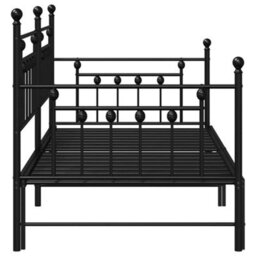 Walplus Daybed Frame With Headboard Black 90 X 200 Cm Steel - thumbnail 6