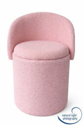 Aspect Furniture Beth Boucle Dressing Table Storage Stool, Pink - thumbnail 8