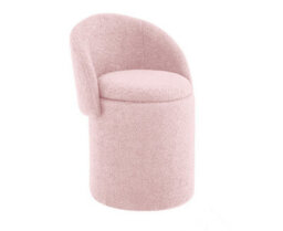 Aspect Furniture Beth Boucle Dressing Table Storage Stool, Pink - thumbnail 3