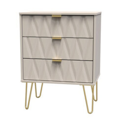 Pesaro Ready Assembled Kashmir 3 Drawer Sideboard (H)740mm (W)575mm - thumbnail 1