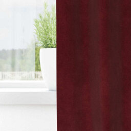 Berkfield Modern Blackout Curtains With Eyelets 2 Pcs Wine Red Velvet - thumbnail 3