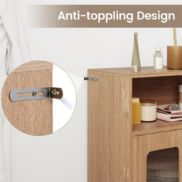 Bathroom Cabinet Freestanding Cabinet With 2 Doors - thumbnail 3