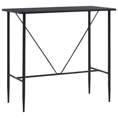 Berkfield Bar Table Black 120X60X110 Cm Mdf - image 1