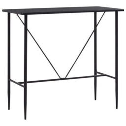 Berkfield Bar Table Black 120X60X110 Cm Mdf - thumbnail 1
