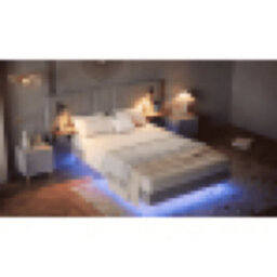 Matteo Grey Velvet Double Bed Frame 4Ft6 With Integrated Usb Charging & Led Headboard Lights - thumbnail 7