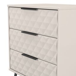 Anzio Matt Kashmir 3 Drawer Chest (H)737mm (W)575mm (D)395mm - thumbnail 3