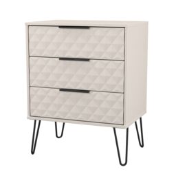 Anzio Matt Kashmir 3 Drawer Chest (H)737mm (W)575mm (D)395mm - thumbnail 2