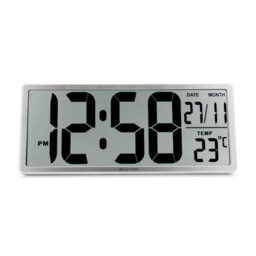 Acctim Date Keeper Jumbo Lcd Wall/desk Silver Clock With Autoset Technology - thumbnail 1