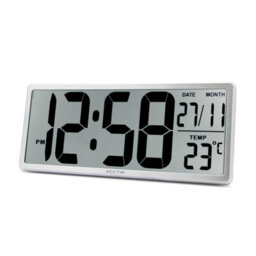 Acctim Date Keeper Jumbo Lcd Wall/desk Silver Clock With Autoset Technology - thumbnail 7