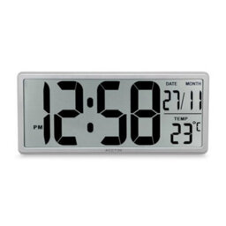 Acctim Date Keeper Jumbo Lcd Wall/desk Silver Clock With Autoset Technology - thumbnail 3