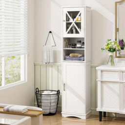 170Cm Tall Bathroom Cabinet Freestanding Storage Cabinet - thumbnail 4