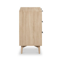 Jakob Oak 3 Drawer Grooved Chest Fully Assembled - By Roseland Furniture - thumbnail 5