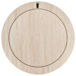 Pacific Lifestyle Round Wall Mirror Cream Travertine Effect Veneer 80Cm Contemporary - thumbnail 9