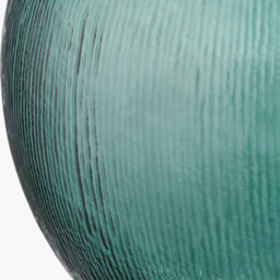 Pacific Lifestyle Round Vase In Sea Green Recycled Glass - thumbnail 4