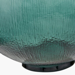 Pacific Lifestyle Round Vase In Sea Green Recycled Glass - thumbnail 5