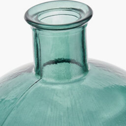 Pacific Lifestyle Round Vase In Sea Green Recycled Glass - thumbnail 3