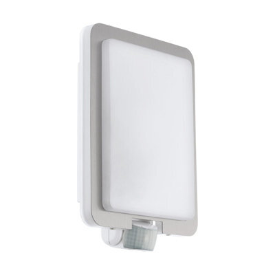 Ip44 Outdoor Wall Light With Pir Sensor - Stainless Steel Square Design For E27 Bulb - image 1