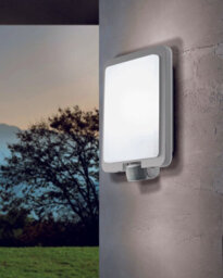 Ip44 Outdoor Wall Light With Pir Sensor - Stainless Steel Square Design For E27 Bulb - thumbnail 3