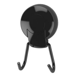 Showerdrape Suctionloc Black Steel Suction Wall Mounted Robe Hook - thumbnail 7