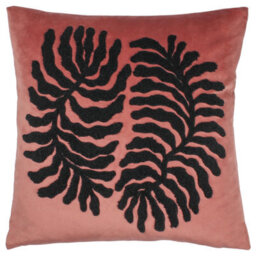 Furn. Maldive Botanical Velvet Tufted Feather Filled Cushion - thumbnail 1