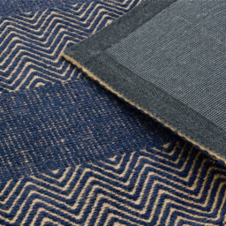 Navy Blue Geometric Graphics Modern Handmade Easy To Clean Rug For Bed Room Living Room And Dining Room-66 X 200Cm (Runner) - thumbnail 6
