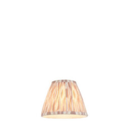 Loops Handcrafted 16Cm Tapered Cylinder Lamp Shade With Elegant Neutral Ikat Design - thumbnail 1