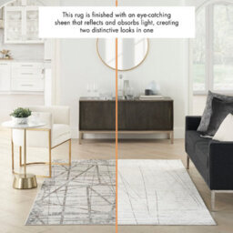 Grey Modern Easy To Clean Abstract Rug For Living Room, Bedroom - 69 X 229 (Runner) - thumbnail 3