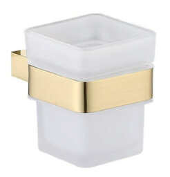 Aquarius Ft Tumbler And Holder Brushed Brass