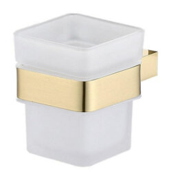 Aquarius Ft Tumbler And Holder Brushed Brass - thumbnail 2