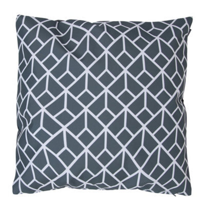 Icon Indoor And Outdoor Art Deco Waterproof Filled Cushion Charcoal - image 1