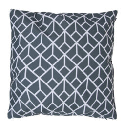 Icon Indoor And Outdoor Art Deco Waterproof Filled Cushion Charcoal - thumbnail 2