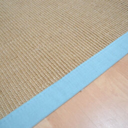 Aqua Bordered Plain Modern Easy To Clean Rug For Dining Room Bed Room And Living Room-68 X 240Cmcm (Runner) - thumbnail 3