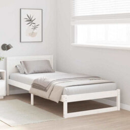 Berkfield Bed Frame White Wood 90 X 200 Cm Minimalist Bed Frame - thumbnail 5