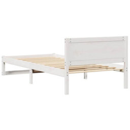 Berkfield Bed Frame White Wood 90 X 200 Cm Minimalist Bed Frame - thumbnail 8