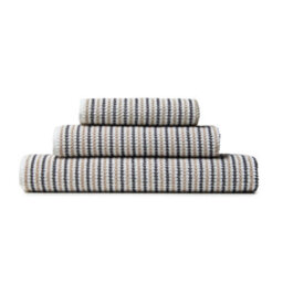 Catherine Lansfield Rice Weave Stripe Cotton 100X150Cm Bath Sheet Grey - thumbnail 4