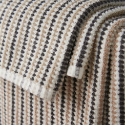Catherine Lansfield Rice Weave Stripe Cotton 100X150Cm Bath Sheet Grey - thumbnail 2