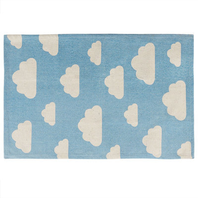 Beliani Kids Rug Gwalijar Blue 60 X 90 Cm Cotton - image 1