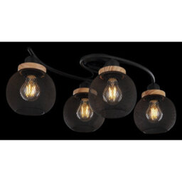 Luminosa Lighting Luminosa Pablo Multi Arm Semi Flush Ceiling Lamp Matt Black 4X E27 - thumbnail 4