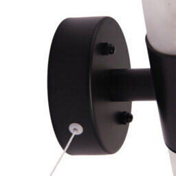 Happy Homewares Modern Black Ip44 Rated Bathroom Wall Light Fitting With Tubular Glass Shades - thumbnail 4