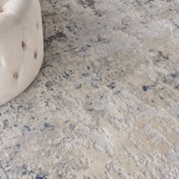 Ivory Grey Blue Modern Abstract Luxurious Jute Latex Backing Rug For Living Room Bedroom And Dining Room-240Cm X 320Cm - thumbnail 3
