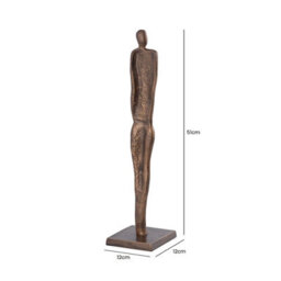 Vanity Living 51Cm Bronze Metal Aluminium Sculpture Modern Abstract Decorative Statue For Living Room, Office & Home Decor - thumbnail 2