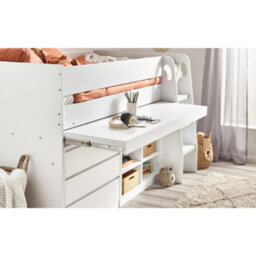 Julian Bowen Vespa 90Cm Single White Midsleeper Cabin Bed With Desk - thumbnail 3