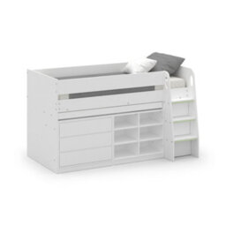 Julian Bowen Vespa 90Cm Single White Midsleeper Cabin Bed With Desk - thumbnail 2