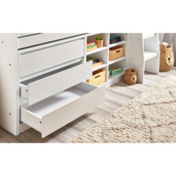 Julian Bowen Vespa 90Cm Single White Midsleeper Cabin Bed With Desk - thumbnail 5
