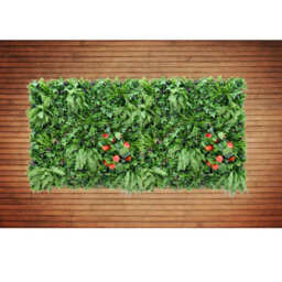 Artificial Plant Wall Panel Realistic Evergreen Flower Foliage - Indoor / Outdoor - Large 1M X 1M - Hedgerow - thumbnail 8