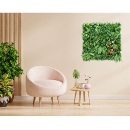 Artificial Plant Wall Panel Realistic Evergreen Flower Foliage - Indoor / Outdoor - Large 1M X 1M - Hedgerow - thumbnail 9