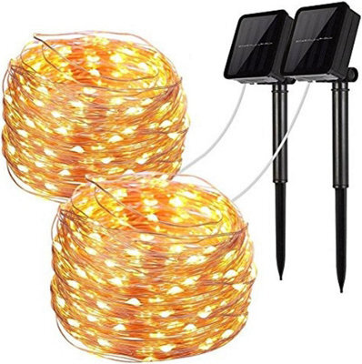 Waterproof Solar Powered Fairy String Light In Warm White 30 Meters 300 Led - image 1